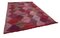 Tappeto Kilim Flatwave in lana orientale intrecciata a mano rossa, Immagine 2