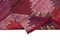 Roter handgeknüpfter Flatwave Kilim Teppich aus orientalischer Wolle 6