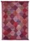 Roter handgeknüpfter Flatwave Kilim Teppich aus orientalischer Wolle 1