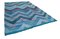 Blauer Handgeknüpfter Türkischer Flatwave Kilim Teppich aus Wolle 2