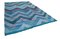 Tapis Kilim Fait Main Bleu en Laine Fait Main Turquoises 2