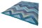 Tapis Kilim Fait Main Bleu en Laine Fait Main Turquoises 3