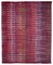 Roter Handgeknüpfter Anatolischer Flatwave Teppich aus Wolle 1