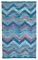 Blue Handmade Anatolian Wool Flatwave Kilim Carpet, Image 1