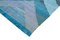 Blauer Handgeknüpfter Anatolischer Flatwave Teppich aus Wolle 4