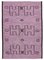 Purple Handwoven Decorative Flatwave Large Kilim Carpet 1