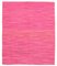 Alfombra kilim de lana plana geométrica tejida a mano en rosa, Imagen 1
