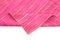Alfombra kilim de lana plana geométrica tejida a mano en rosa, Imagen 6