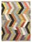 Mehrfarbiger Handgewebter Türkischer Flatwave Kilim Teppich aus Wolle 1