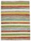 Multicolor Geometric Design Wool Flatwave Kilim Carpet 1
