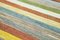 Multicolor Geometric Design Wool Flatwave Kilim Carpet 5