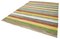 Multicolor Geometric Design Wool Flatwave Kilim Carpet 3