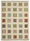 Beigefarbener handgewebter türkischer Flatwave Kilim Teppich aus Wolle 1