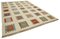 Tapis Kilim Beige Tissé Main en Laine, Turquie 2