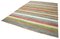 Handgewebter Mehrfarbiger Handgeknüpfter Flatwave Kilim Teppich aus Wolle 3