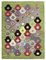 Green Handmade Turkish Wool Flatwave Kilim Carpet, Image 1