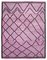 Purple Hand Knotted Oriental Wool Flatwave Kilim Carpet, Image 1