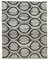 Alfombra Kilim de lana de diseño geométrico en gris, Imagen 1