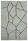 Grauer Handgeknüpfter Anatolischer Flatwave Teppich aus Wolle 1