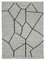 Tappeto Kilim Flatwave grigio fatto a mano in lana anatolica, Immagine 1