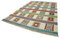Multicolor Hand Knotted Geometric Wool Flatwave Kilim Carpet 3