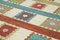 Mehrfarbiger Handgeknüpfter Flatwave Kilim Teppich aus Geometrischer Wolle 5