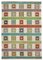 Multicolor Hand Knotted Geometric Wool Flatwave Kilim Carpet 1