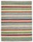 Multicolor Hand Knotted Turkish Wool Large Kilim Carpet 1