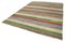 Handgewebter Mehrfarbiger Handgeknüpfter Flatwave Kilim Teppich aus Wolle 3