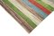 Handgewebter Mehrfarbiger Handgeknüpfter Flatwave Kilim Teppich aus Wolle 4