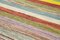 Multicolor Geometric Design Wool Flatwave Kilim Carpet 5