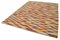 Mehrfarbiger Handgeknüpfter Flatwave Kilim Teppich aus Geometrischer Wolle 3