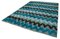 Turquoise Handmade Anatolian Wool Flatwave Kilim Carpet, Image 3