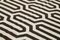 Brown Geometric Design Wool Flatwave Kilim Carpet 5