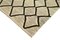 Hellbeiger Handgefertigter Anatolischer Flatwave Teppich aus Wolle 4