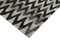 Tappeto Kilim Flatwave geometrico a lana grigio annodato a mano, Immagine 4
