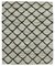 Grauer Handgeknüpfter Türkischer Flatwave Kilim Teppich aus Wolle 1