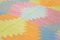 Mehrfarbiger Handgewebter Türkischer Flatwave Kilim Teppich aus Wolle 5