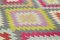 Multicolor Hand Knotted Oriental Wool Flatwave Kilim Carpet 5