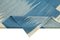 Blauer handgewebter dekorativer flatwave großer Kilim Teppich 6