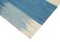 Blauer handgewebter dekorativer flatwave großer Kilim Teppich 4