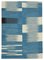 Blue Hand Knotted Turkish Wool Large Kilim Carpet, Image 1