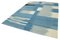 Blauer Handgeknüpfter Türkischer Flatwave Kilim Teppich aus Wolle 3