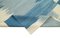 Blauer Handgeknüpfter Türkischer Flatwave Kilim Teppich aus Wolle 6