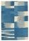 Tappeto Kilim Flatwave in lana orientale blu annodata a mano, Immagine 1