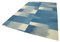 Tappeto Kilim Flatwave in lana orientale blu annodata a mano, Immagine 3