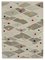 Grey Handwoven Decorative Flatwave Large Kilim Carpet 1