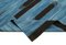 Blauer Handgeknüpfter Anatolischer Flatwave Teppich aus Wolle 6