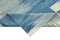 Blauer Handgeknüpfter Türkischer Flatwave Kilim Teppich aus Wolle 6