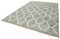 Grauweißer Flatwave Kilim Teppich aus geometrischem Material 3